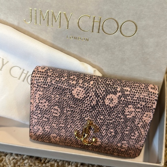 Jimmy Choo ballet pink and gray leather wallet - Picture 1 of 5